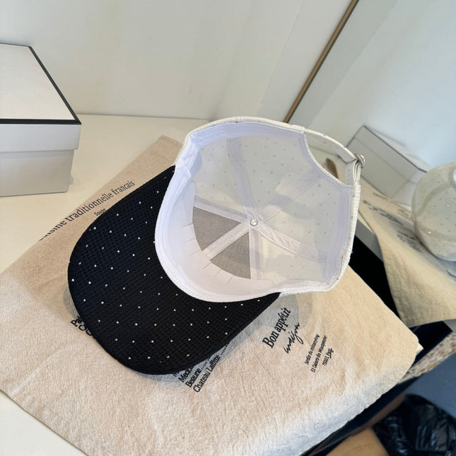 CHANEL 26S CRYSTAL-EMBELLISHED BASEBALL CAP 337803