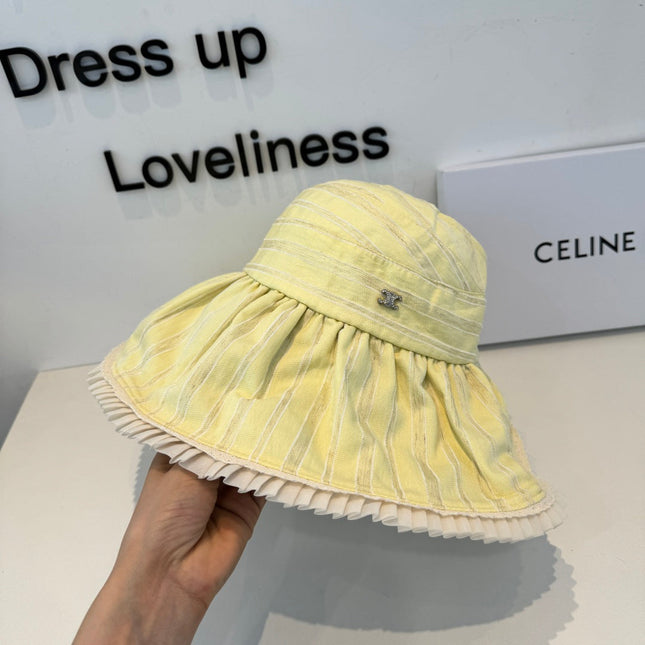 CHANEL 26S WIDE-BRIM OPEN-TOP HAT 337991