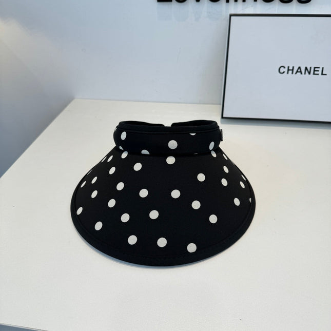CHANEL 26S POLKA-DOT OPEN-TOP HAT 337955