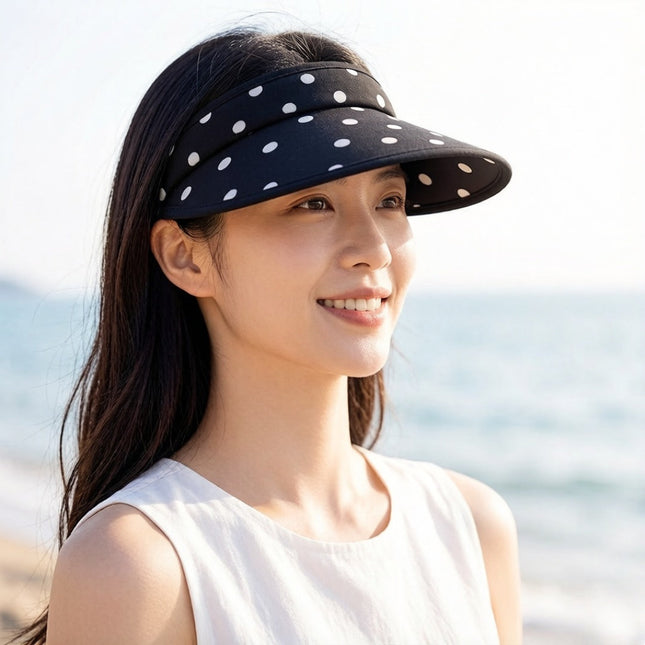 CHANEL 26S POLKA-DOT OPEN-TOP HAT 337955