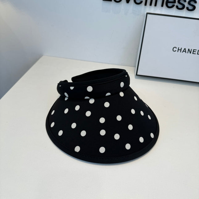CHANEL 26S POLKA-DOT OPEN-TOP HAT 337955