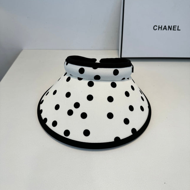 CHANEL 26S POLKA-DOT OPEN-TOP HAT 337956