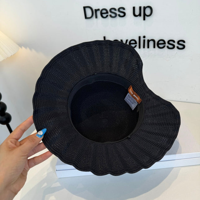 CHANEL 26S WIDE-BRIM HAT WITH LOGO BAND 337954