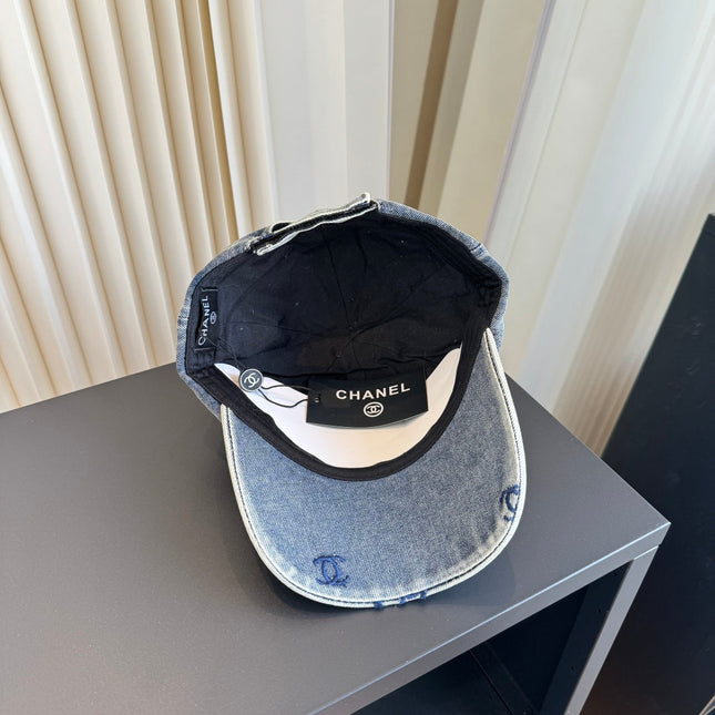CHANEL 26S MONOGRAM CC DENIM BASEBALL CAP 337807
