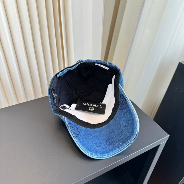 CHANEL 26S MONOGRAM CC DENIM BASEBALL CAP 337808