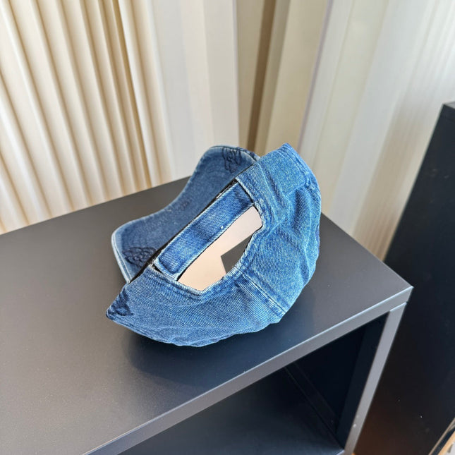 CHANEL 26S MONOGRAM CC DENIM BASEBALL CAP 337808