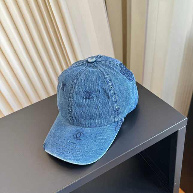 CHANEL 26S MONOGRAM CC DENIM BASEBALL CAP 337808