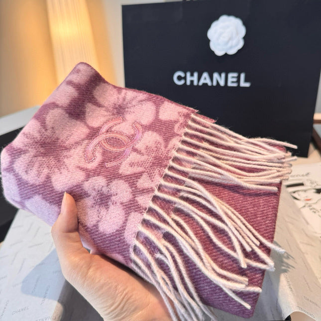 CHANEL 25S SCARF 180 IN CASHMERE 989898