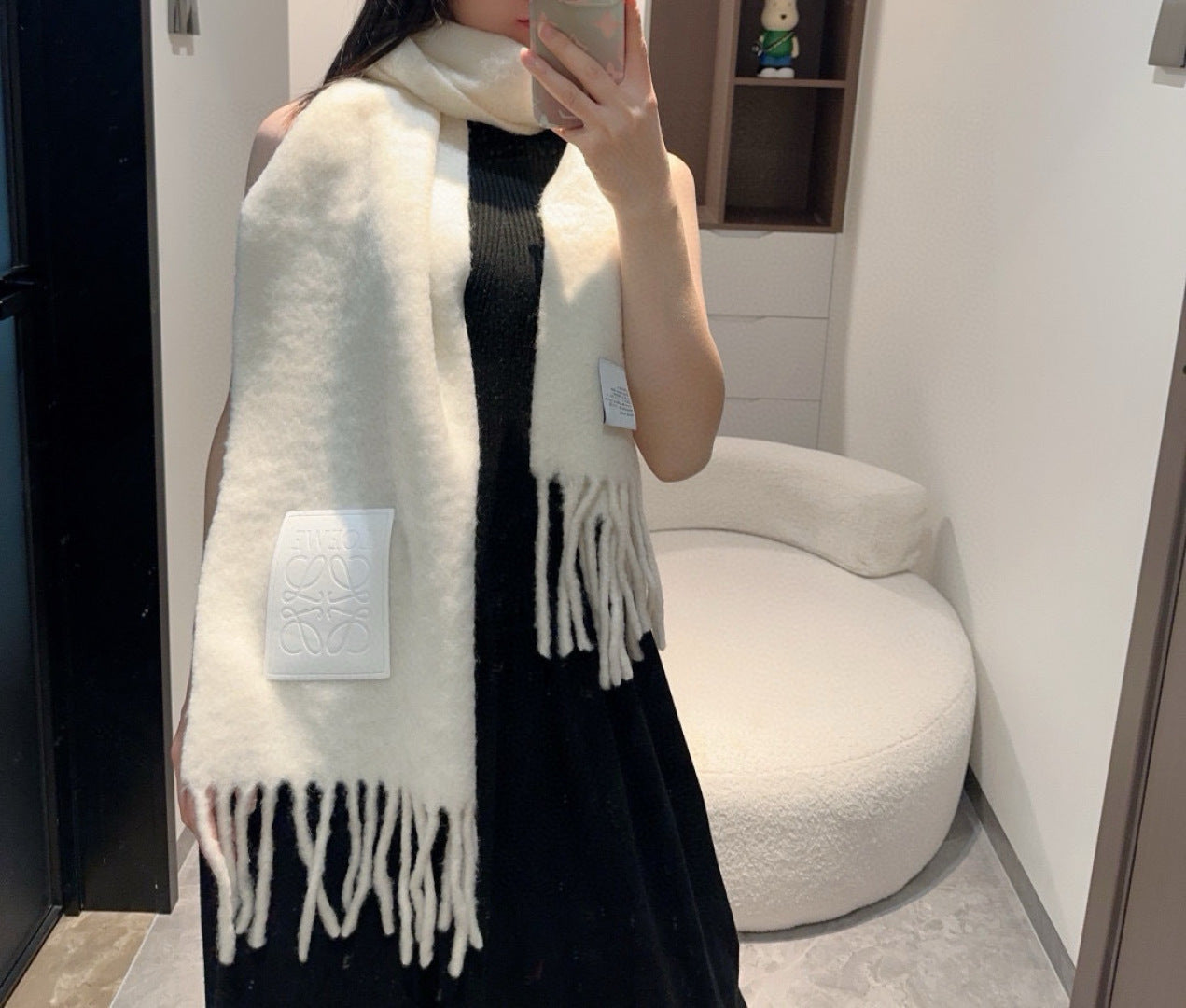 LOEWE 26S SCARF 200 IN WOOL MOHAIR 142600