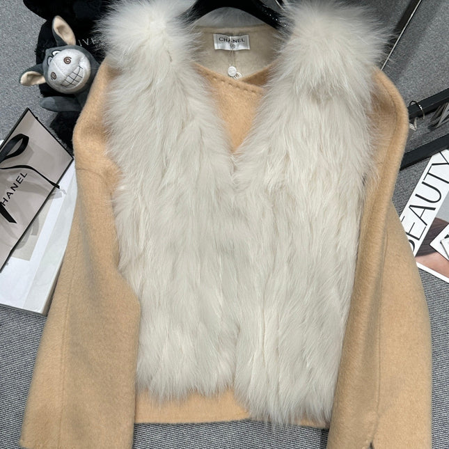 CHANEL 25S REVERSIBLE FOX FUR JACKET 591