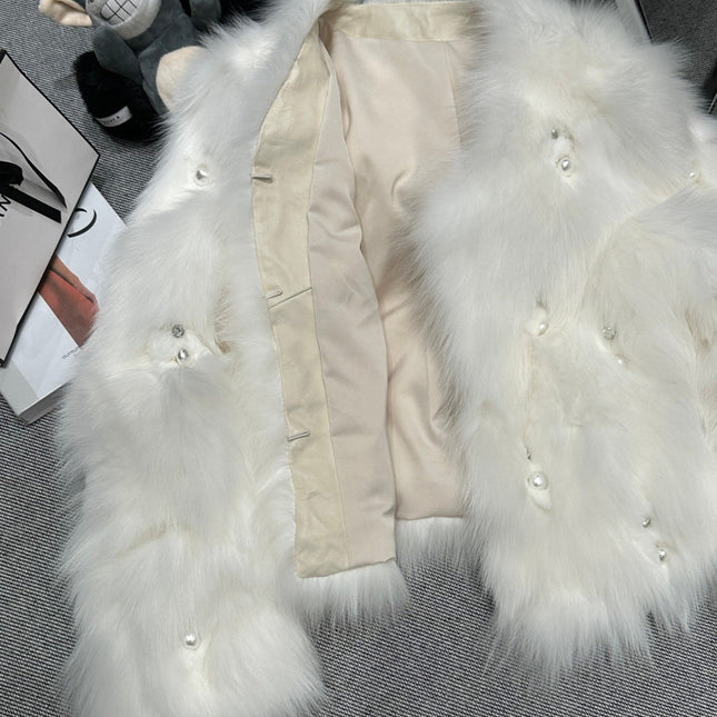CHANEL 25S FOX FUR JACKET 593