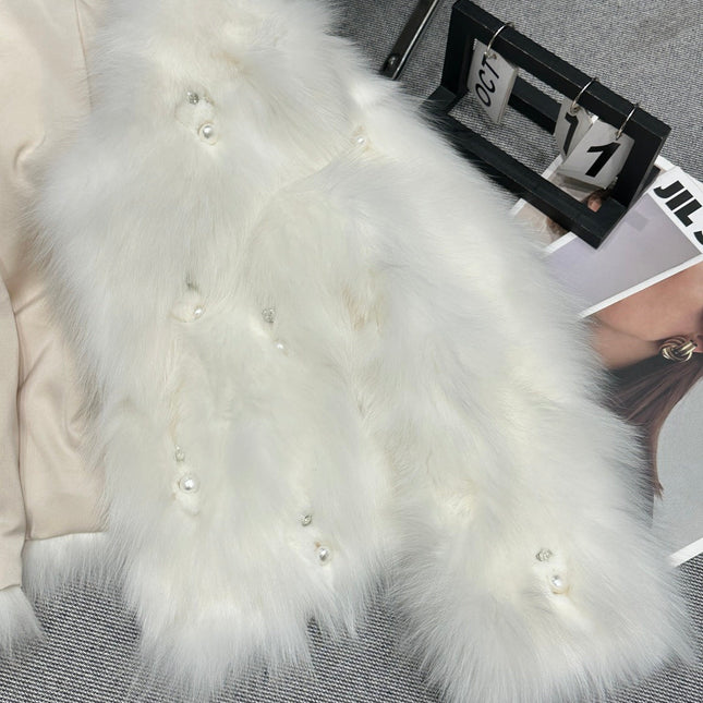 CHANEL 25S FOX FUR JACKET 593