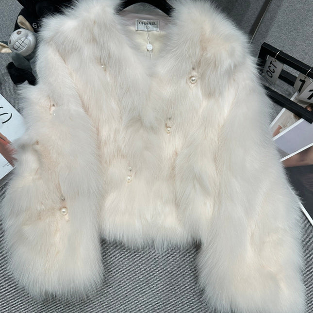 CHANEL 25S FOX FUR JACKET 594