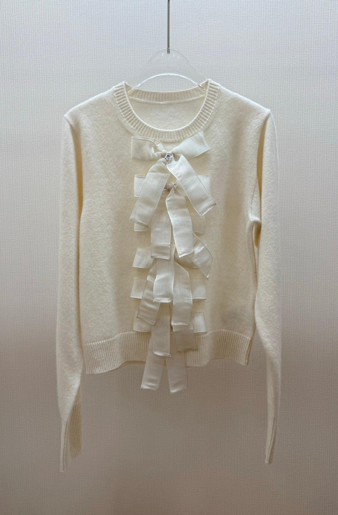 DIOR 26S BOW-TIE ROUND-NECK KNIT SWEATER 1385