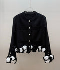 CHANEL 26S FLORAL TRIM TWEED JACKET 1285