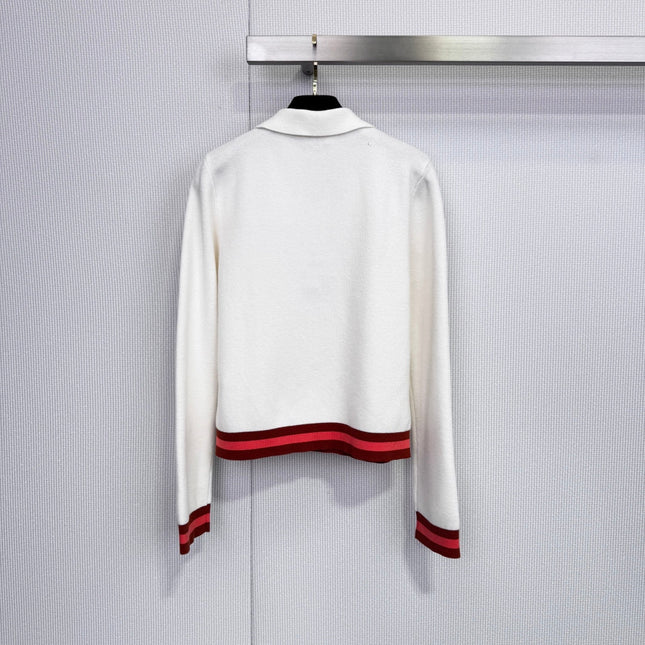 CHANEL 25S LONG-SLEEVE KNIT POLO SHIRT 590