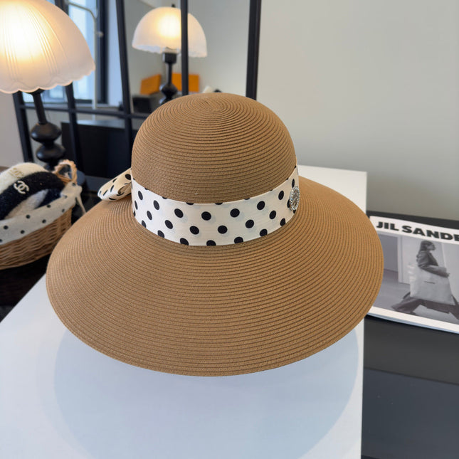 MIUMIU WIDE-BRIM BUCKET HAT WITH BOW STYLE 55
