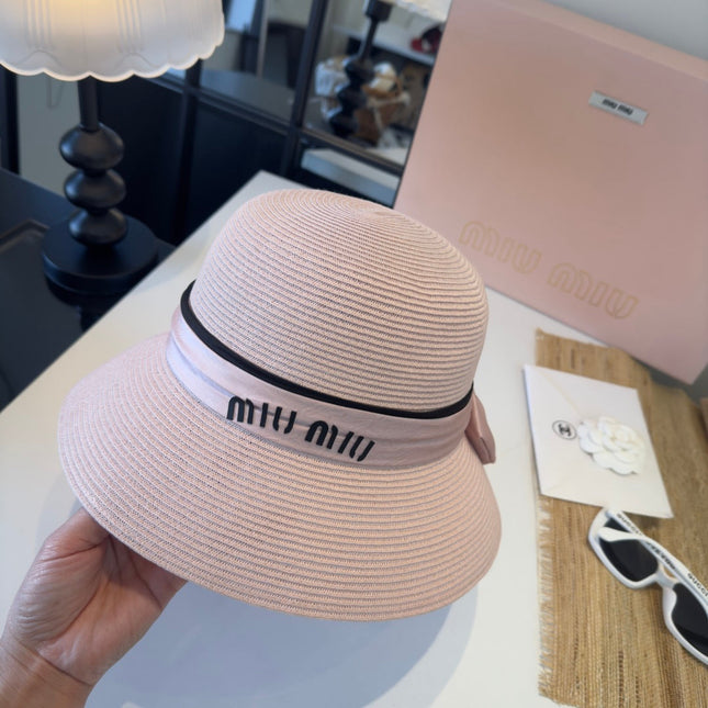 MIUMIU STRAW BUCKET HAT STYLE 53
