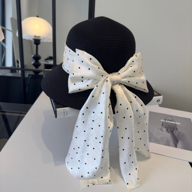 MIUMIU WIDE-BRIM BUCKET HAT WITH BOW STYLE 46