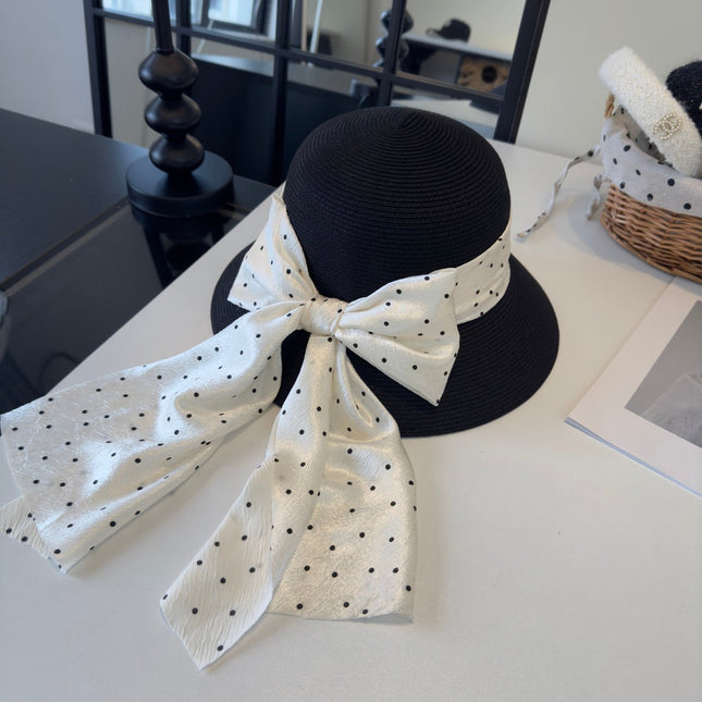 MIUMIU WIDE-BRIM BUCKET HAT WITH BOW STYLE 46