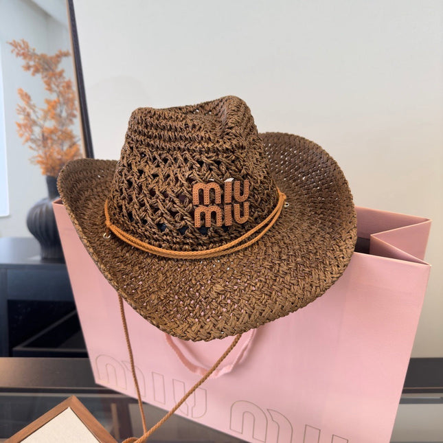 MIUMIU STRAW COWBOY HAT STYLE 19
