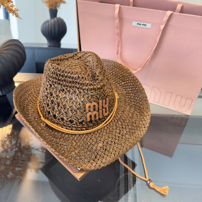 MIUMIU STRAW COWBOY HAT STYLE 19