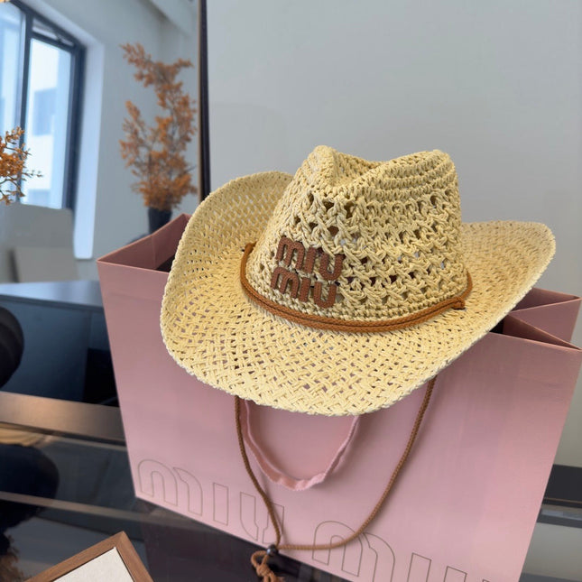 MIUMIU STRAW COWBOY HAT STYLE 18