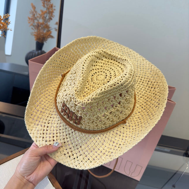MIUMIU STRAW COWBOY HAT STYLE 18