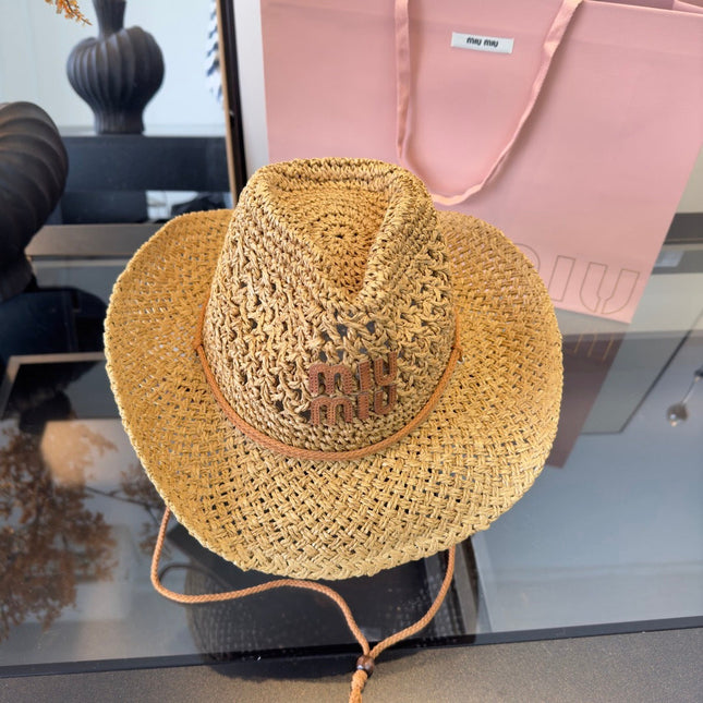 MIUMIU STRAW COWBOY HAT STYLE 17