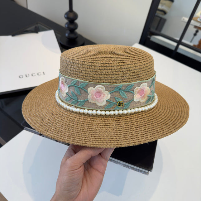 GUCCI 26S WIDE-BRIMMED STRAW HAT 250