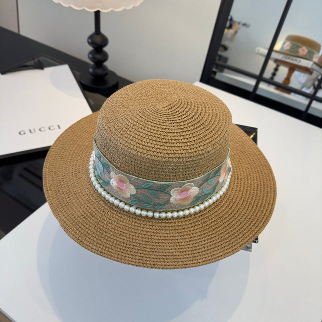 GUCCI 26S WIDE-BRIMMED STRAW HAT 250