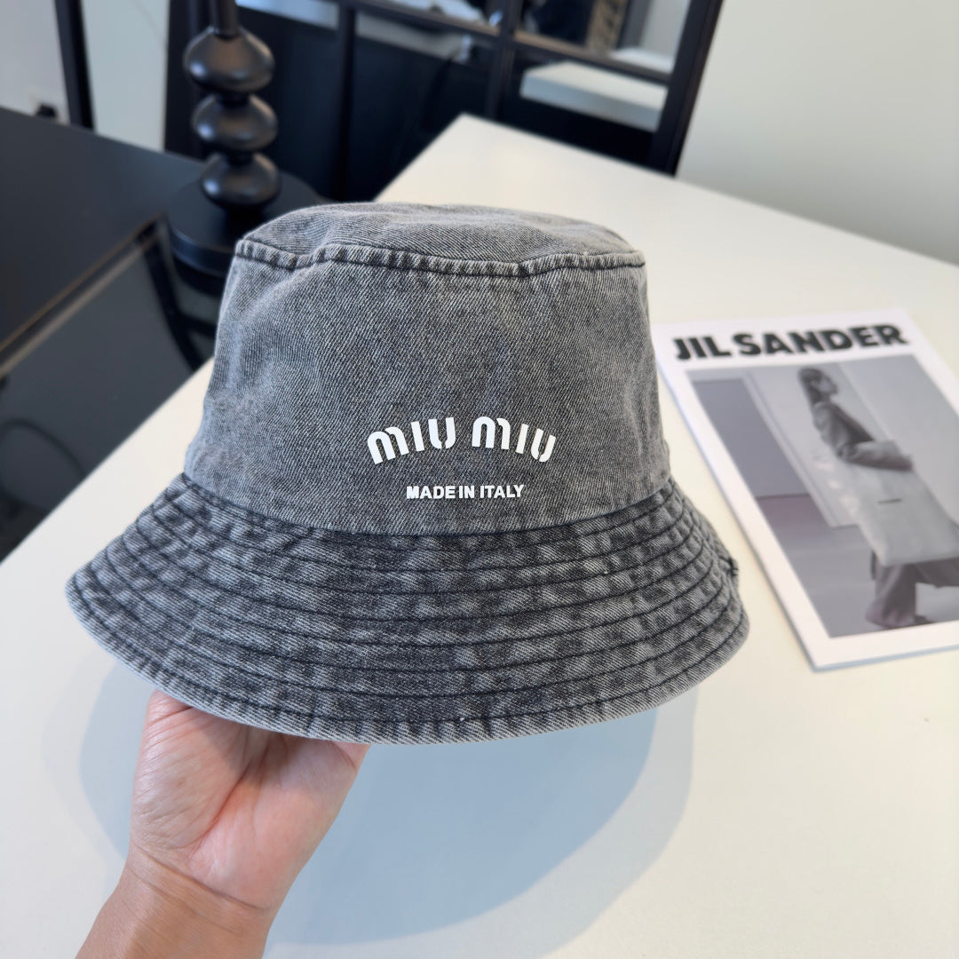 MIUMIU 26S DENIM BUCKET HAT 340424