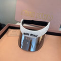MIUMIU 26S LOGO SHIELD SUN VISOR 329800