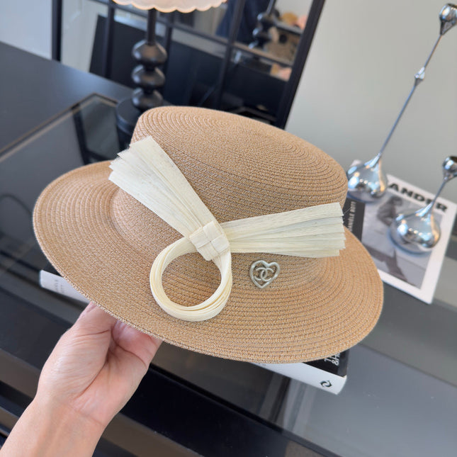 CHANEL 26S STRAW BOATER HAT 335886