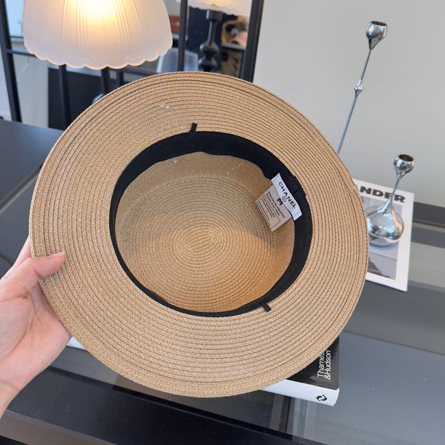 CHANEL 26S STRAW BOATER HAT 335886