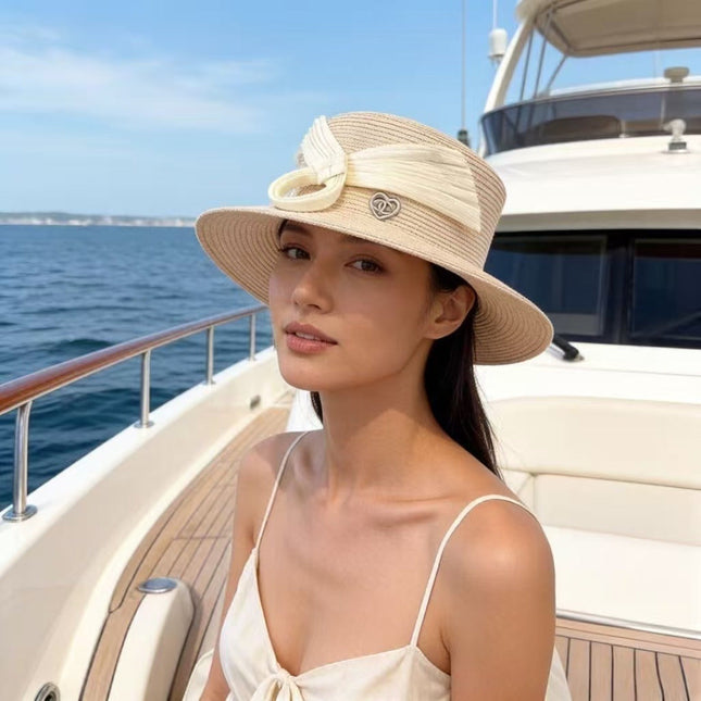 CHANEL 26S STRAW BOATER HAT 335887