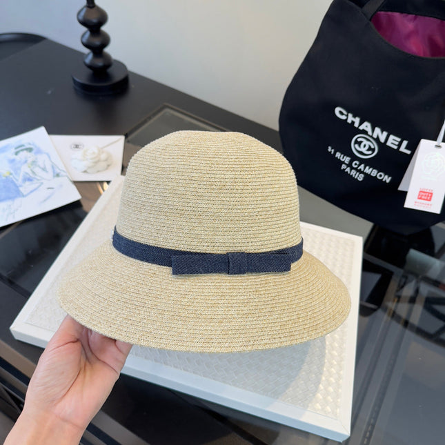 CHANEL 26S RAFFIA BUCKET HAT 338041