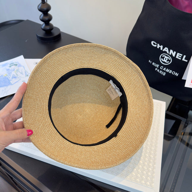 CHANEL 26S RAFFIA BUCKET HAT 338042