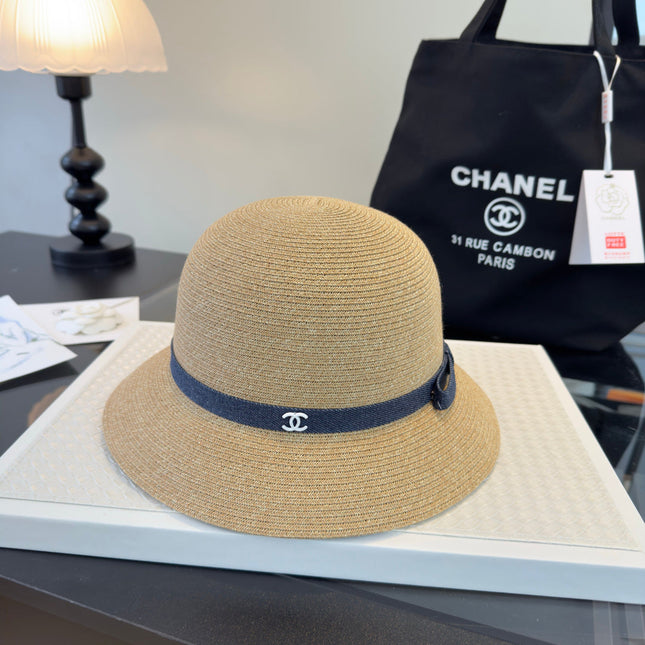 CHANEL 26S RAFFIA BUCKET HAT 338042
