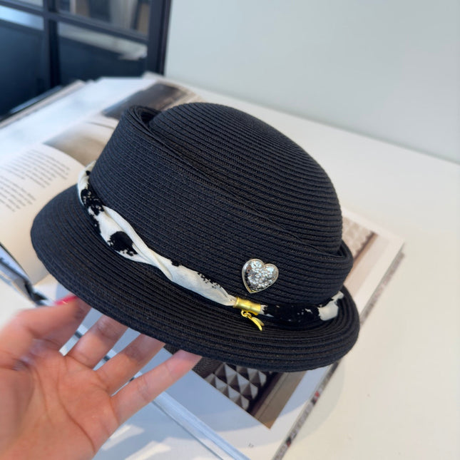 CHANEL 26S BOATER STRAW HAT 338054