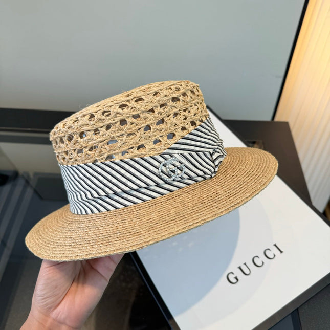 GUCCI 26S WIDE-BRIMMED STRAW HAT 223