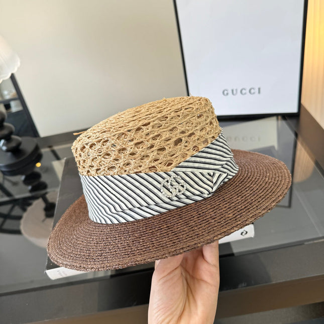 GUCCI 26S WIDE-BRIMMED STRAW HAT 222