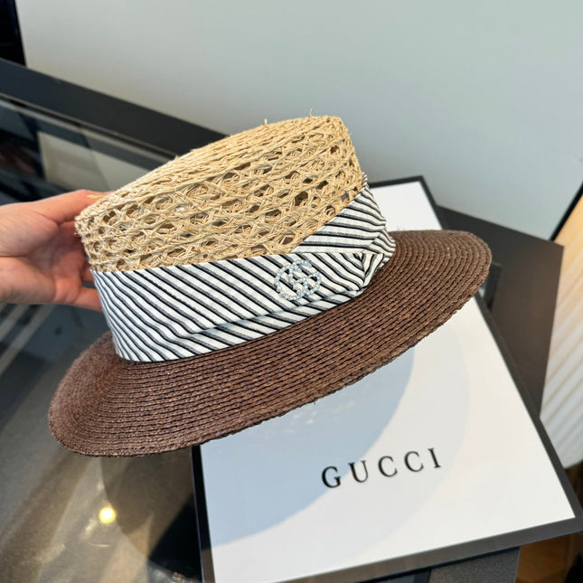 GUCCI 26S WIDE-BRIMMED STRAW HAT 222