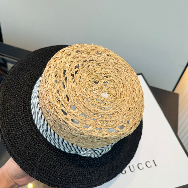 GUCCI 26S WIDE-BRIMMED STRAW HAT 221