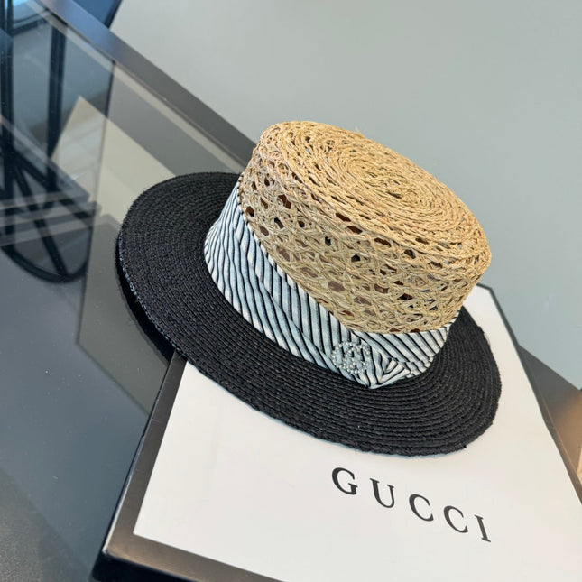 GUCCI 26S WIDE-BRIMMED STRAW HAT 221
