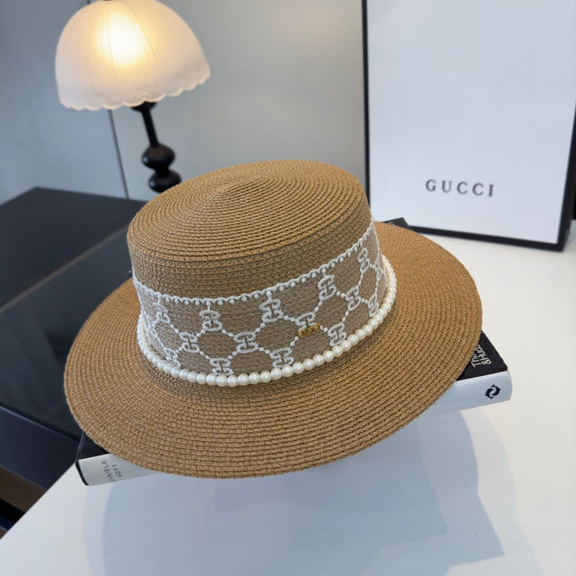 GUCCI 26S WIDE-BRIMMED STRAW HAT 258