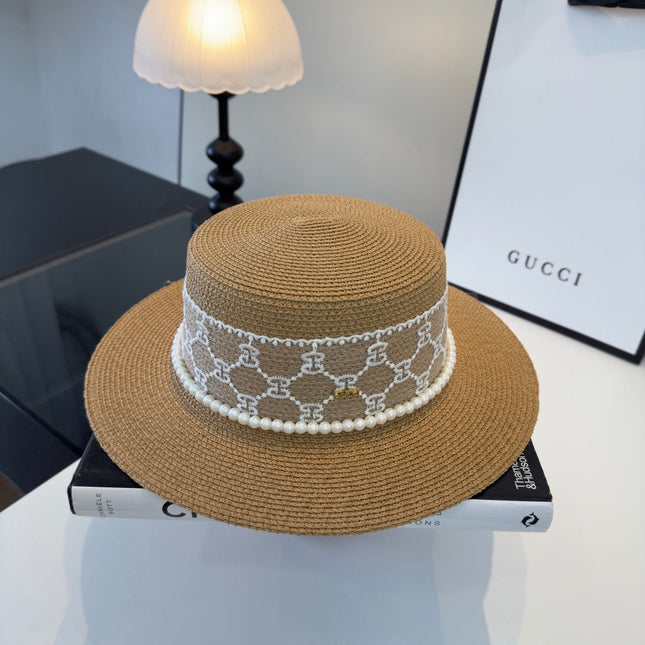 GUCCI 26S WIDE-BRIMMED STRAW HAT 258