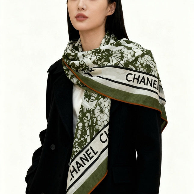 CHANEL 25S SCARF 135 CM IN CASHMERE AND SILK 943314