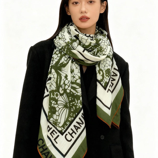 CHANEL 25S SCARF 135 CM IN CASHMERE AND SILK 943314