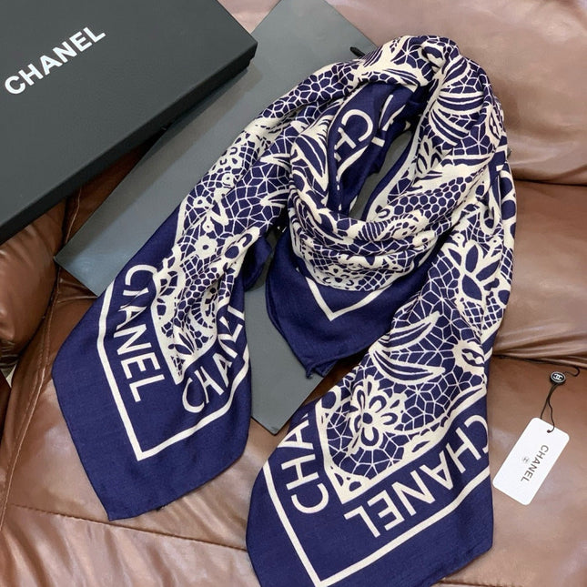 CHANEL 25S SCARF 135 CM IN CASHMERE AND SILK 943315